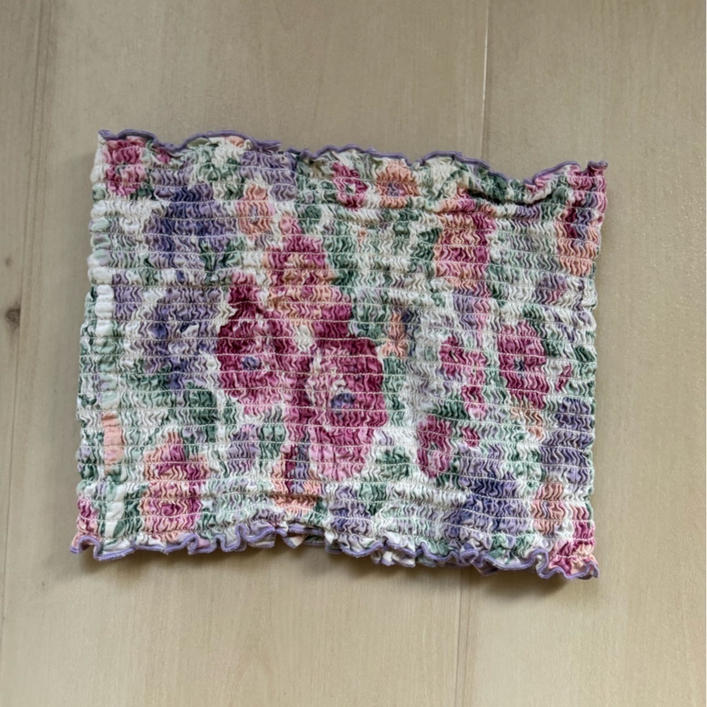 Urban Outfitters, Tube Top, Ruched, Floral pattern